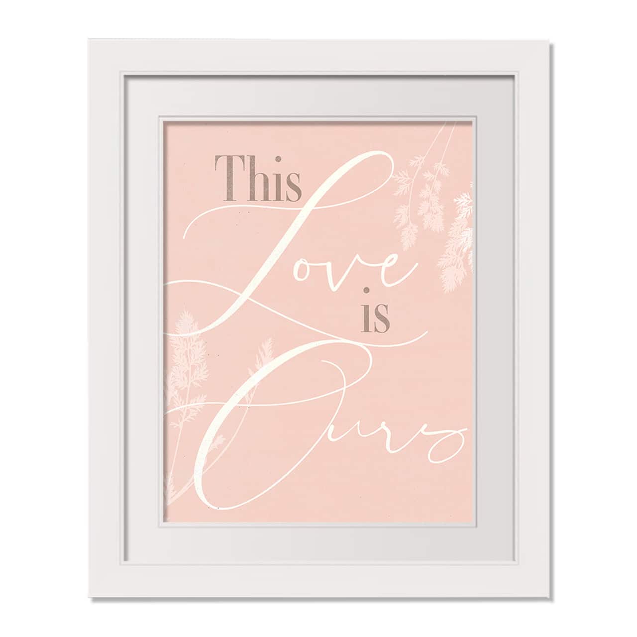16" x 20" This Love Is Ours White Framed Print Wall Art